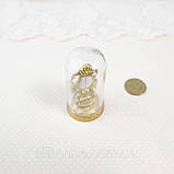 Мініатюрний годинник під склом 4.8*2 см, фото 2