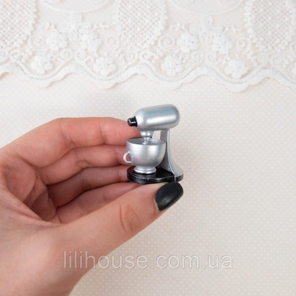 Мініатюрний міксер ретро 4.2*3 см Срібло, фото 1