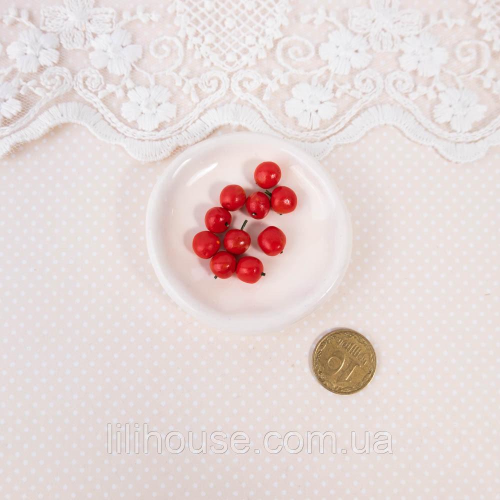 Мініатюрне яблуко червоне 6 мм набір 10 шт, фото 1