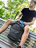 Рюкзак міський Чоловічий | Жіночий | Дитячий, для ноутбука Nike (Найк) темно - сірий спортивний, фото 3