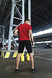 Футболка Поло червона + Шорти + Барсетка Nike (Найк) Костюм літній, фото 2