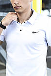 Футболка Поло біла + Шорти + Барсетка Nike (Найк) Костюм літній, фото 4