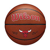 М'яч баскетбольний Wilson NBA Team Composite Chicago Bulls розмір 7 композитна шкіра (WTB3100XBCHI)