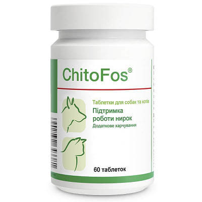 Dolfos ChitoFos ХитоФос 60таб для підтримки функції нирок у кішок і собак