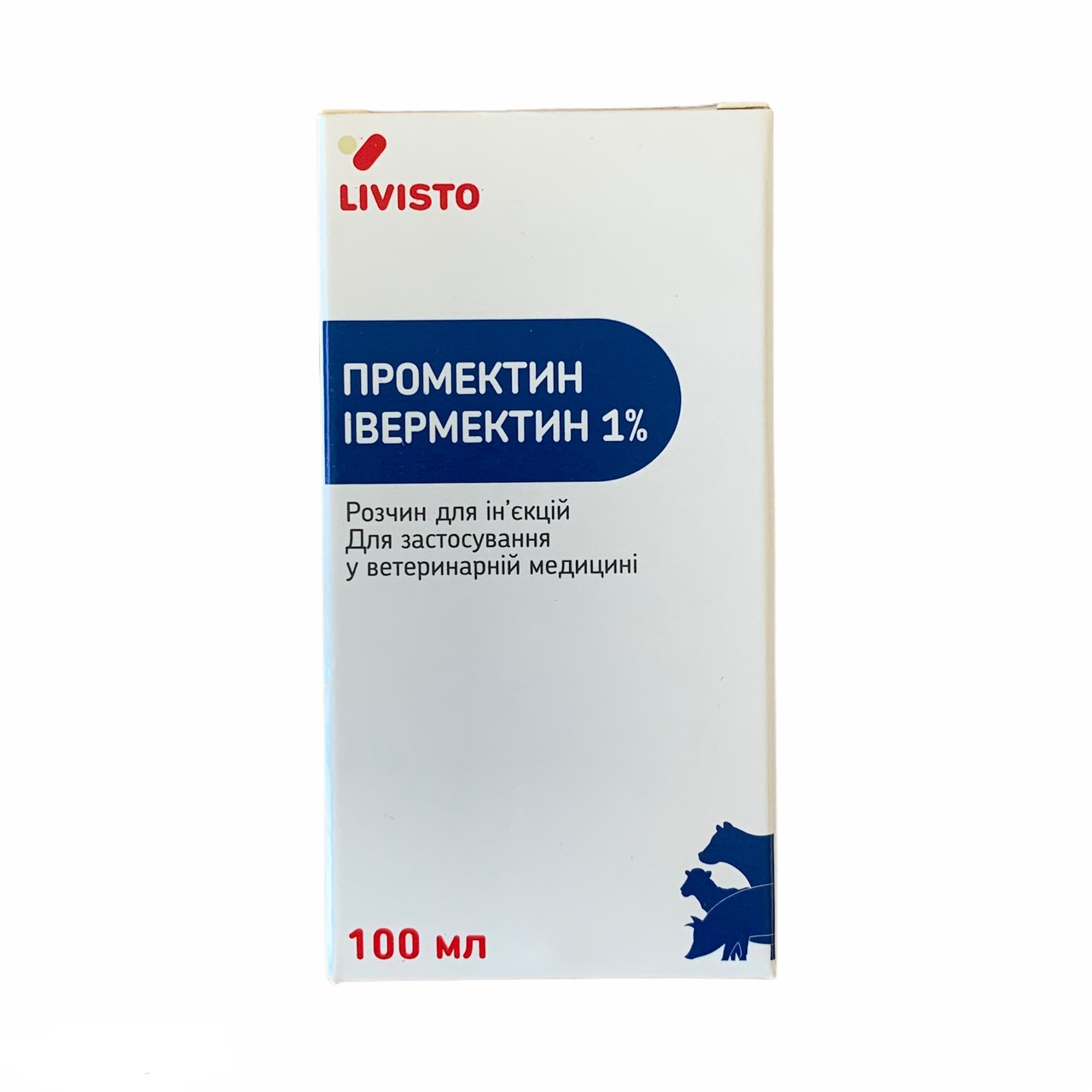 Промектин 100мл Івермектин 1% строк до 12.2023 Livisto (Invesa)