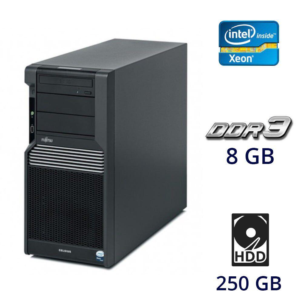 Робоча станція Fujitsu Celsius M470-2 Tower / Intel® Xeon® W3520 (4 (8) ядра по 2.66 — 2.93 GHz) / 8 GB DDR3