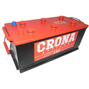 Акумулятор стартерний (CRONA широкий KAINAR МАЗ, КАМАЗ) 6СТ-190 А3 190Ah EN1200 (524x239x223) (-/+) 690 73 04