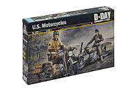 HARLEY DAVIDSON. Сборные модели двух американских мотоциклов + 2 фигур в масштабе 1/35. ITALERI 322