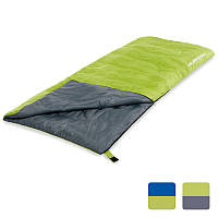 Спальний мішок-ковдра 300 г / м2 Acamper всесезонний туристичний спальник в чохлі Зелено-сірий R_1277