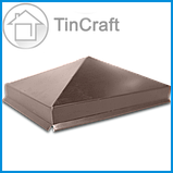 Ковпак класичної форми для шлакоблокової колони в підлогу цегли 400х400, покриття МАТ 0,45, фото 7