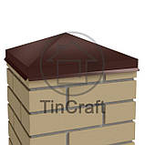 Козирок з оцинкованої сталі для стовпа забірної стандартної форми розміром 390 х 390 (ЦЕНК 0,4), фото 3