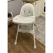 Стільчик для годування Bambi M 4136-2: знімний піднос (3 позиції), 5‑точкові ремені, екошкіра, фото 7