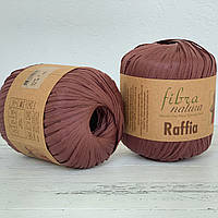 Пряжа FIBRA NATURA (Фибра Натура) № 116-03 шоколад (Рафия натуральная для вязания шляп, сумок)