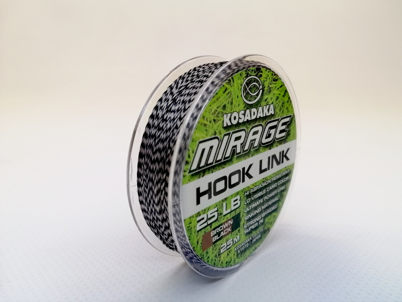 Повідковий матеріал Kosadaka Mirage Hook Link 25lb 25m коричнево-чорний