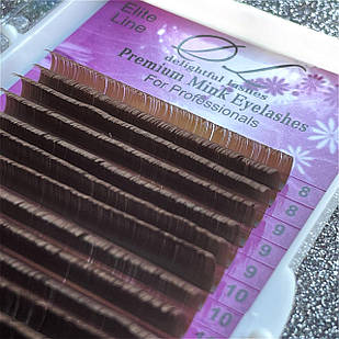 Вії Delightful Lashes Elite на стрічці Dark Brown 0,07 C 7мм