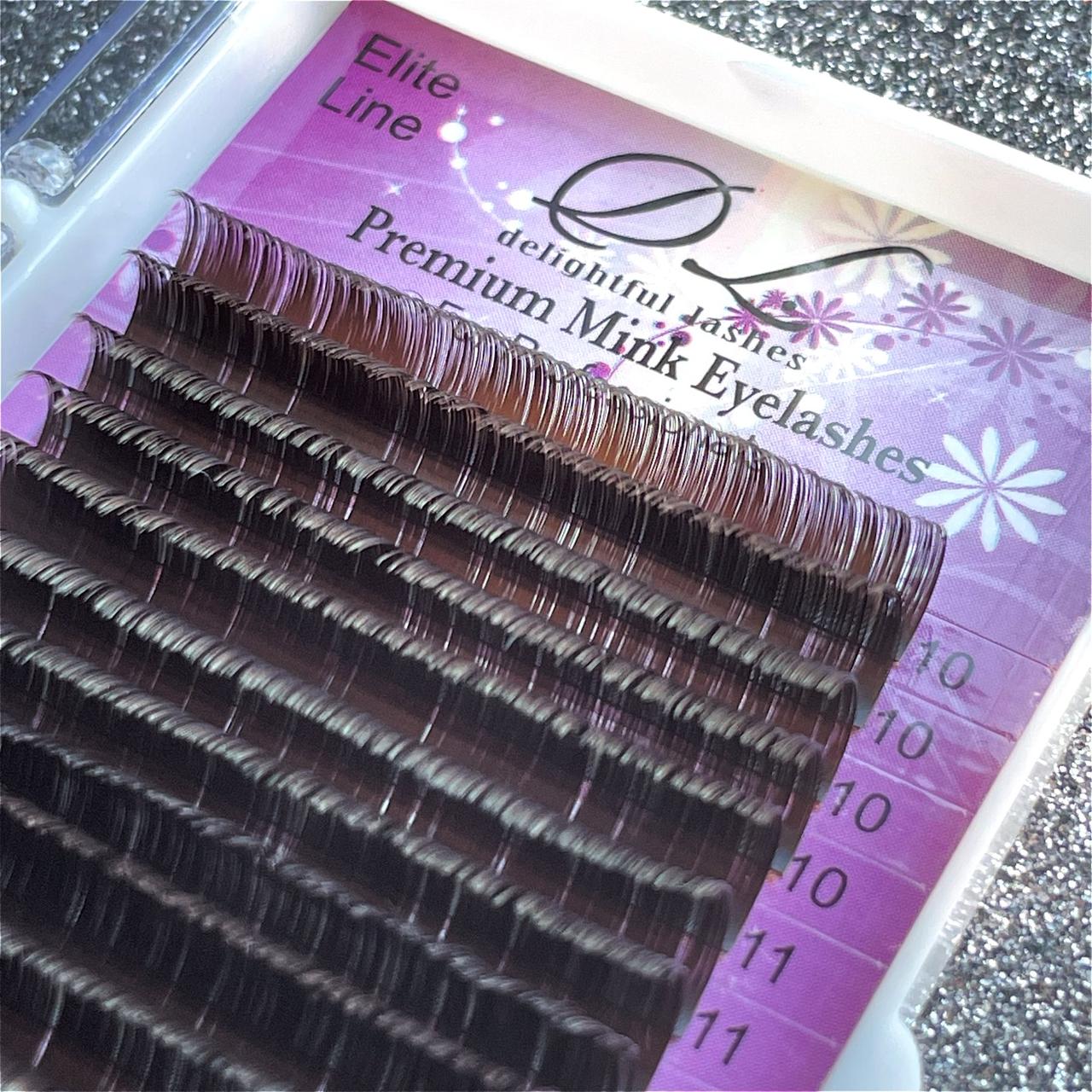 Вії Delightful Lashes Elite на стрічці MIX 0.07 В 4-7мм. Light Dark Chocolate