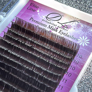 Вії Delightful Lashes Elite на стрічці MIX 0.07 В 6-10мм. Dark Chocolate