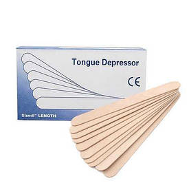 Шпателі дерев'яні для депіляції Tongue Depressor, 100 шт