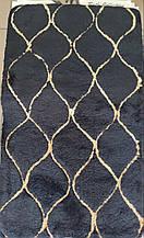 Чорний із візерунком набір килимків у ванну, Туреччина