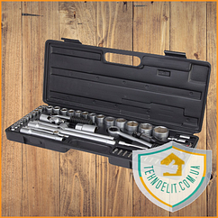 Універсальний набір інструмент голівок і ключів з трещею для будинку для авто в чемодані 1/4" 1/2" 51шт