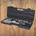 Універсальний набір інструмент голівок і ключів з трещею для будинку для авто в чемодані 1/4" 1/2" 51шт, фото 3