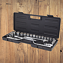 Універсальний набір інструментів голівок і ключів з трещею для будинку для авто в чемодані 1/2" 24шт GRAD, фото 4