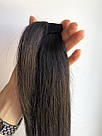 Хвіст на стрічці з штучного волосся з КАНЕКАЛОНУ (шоколад, темно кориневый), фото 8