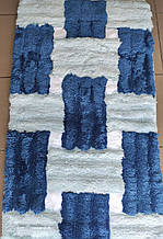 Синії килимки в смужку, у наборі, у ванну кімнату, Туреччина