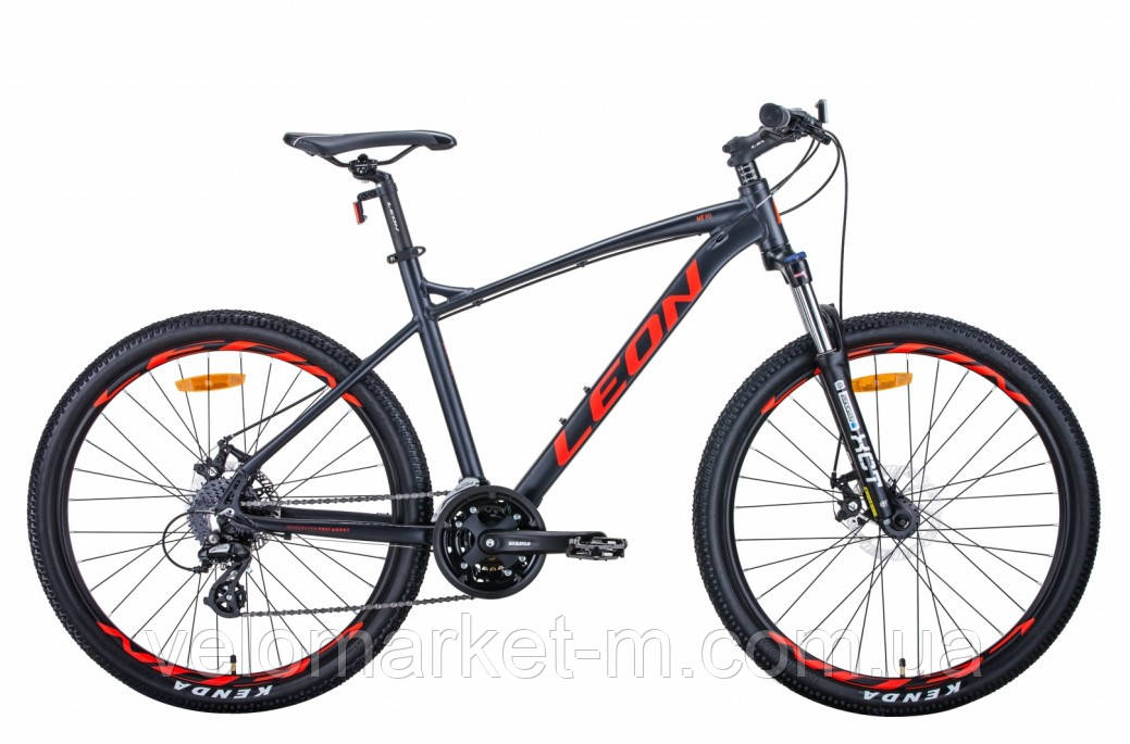 Велосипед 26" Leon HT-90 16.5" 2021 графітовий з червоним