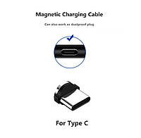 Коннектор для магнитного кабеля Metal Magnetic 360 Type C