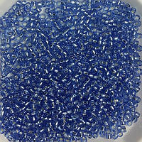 Бисер Ярна Корея размер 10/0 цвет 43 темно голубой серебро 50г