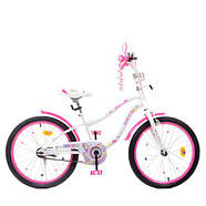 Велосипед дитячий PROF1 20д. Y20244, біло-малинового кольору, фото 2