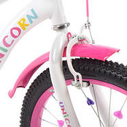 Велосипед дитячий PROF1 20д. Y20244, біло-малинового кольору, фото 4