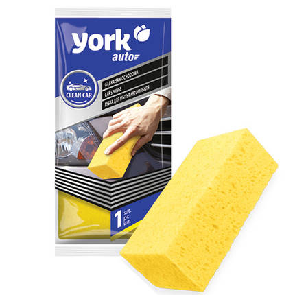Губка для миття автомобіля York 1шт/уп, фото 1