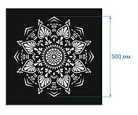 Трафарет 080 UA D500 х 1 мм пластиковый для декоративной штукатурки и краски (многоразовый)