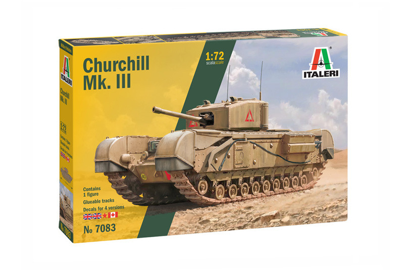 Churchill Mk. III. Збірна пластикова модель. 1/72 ITALERI 7083