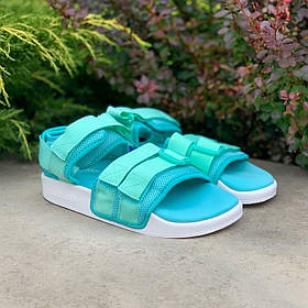 Стильні сандалі Adidas Adilette Sandals бірюзового кольору. Взуття на літо для дівчат. Сандалії жіночі Адідас