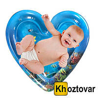 Детский развивающий надувной водный коврик "Сердце"
