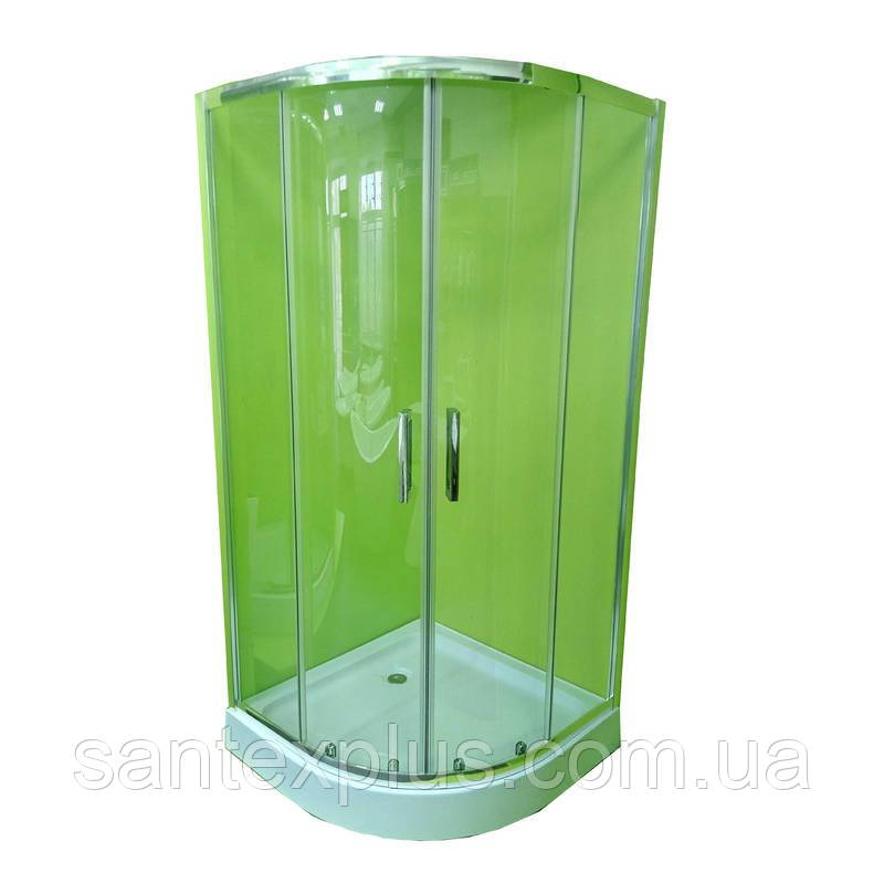Душова кабіна Veronis KN-3-100 100х100х180 прозоре скло без піддону, фото 1