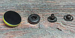 Кнопка Таблетка 15 мм чорно-жовтий