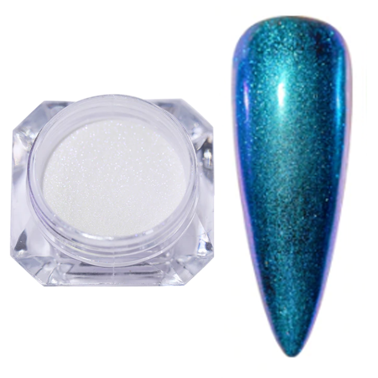 Дзеркальна втирка Nail Accessory No9, фіолетово-блакитний хамелеон