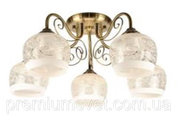 Люстра стельова на п'ять ламп 3144/5 бронза, фото 1