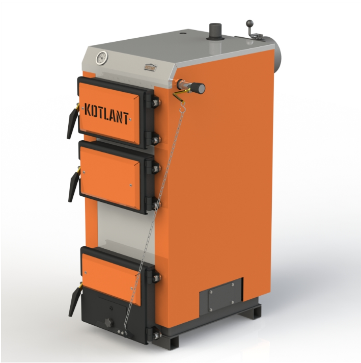 16 кВт  Котел довготривалого горіння 5 мм KOTLANT-КОТЛАНТ КГ-16 С МЕХАНИЧЕСКИМ РЕГУЛЯТОРОМ ТЯГИ, фото 1