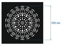 Трафарет 091 UA D450 х 1 мм пластиковий для декоративної штукатурки і фарби (багаторазовий)