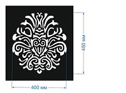 Трафарет 093 UA 400 x 450 х 1 мм пластиковий для декоративної штукатурки і фарби (багаторазовий)
