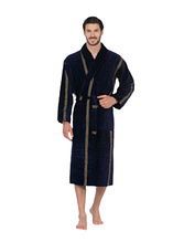 Чоловічий банний махровий халат Туреччина візерунок Versace (Версаче)