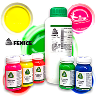 Краска для кожи и текстиля FENICE HP FLUO COLOURS, 100/1000 мл (5 цветов на выбор)