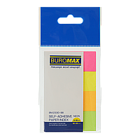 Закладки паперові NEON 50x20 мм 4 кв по 30 л