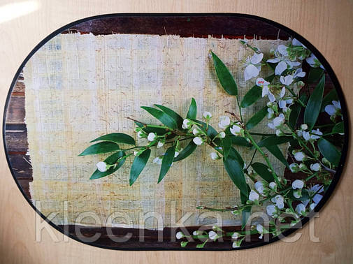 Пластикова серветка з квітковим принтом, прямокутна 28*40 см, фото 2