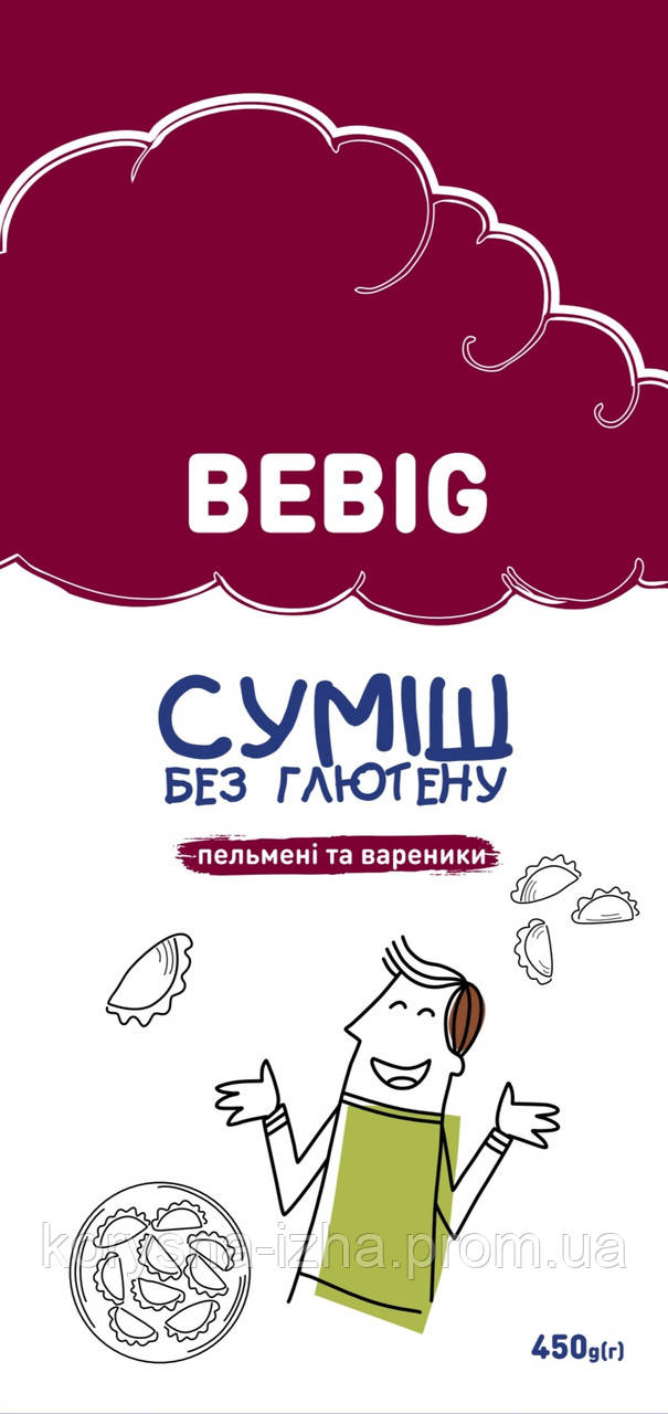 Суміш Пельмені та вареники без глютену Bebig